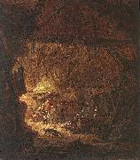 Isaac van Ostade Interior of a Peasant House oil